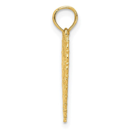 14k Yellow Gold Reversible FOR MY MOM/ Thanks For Everything Pendant