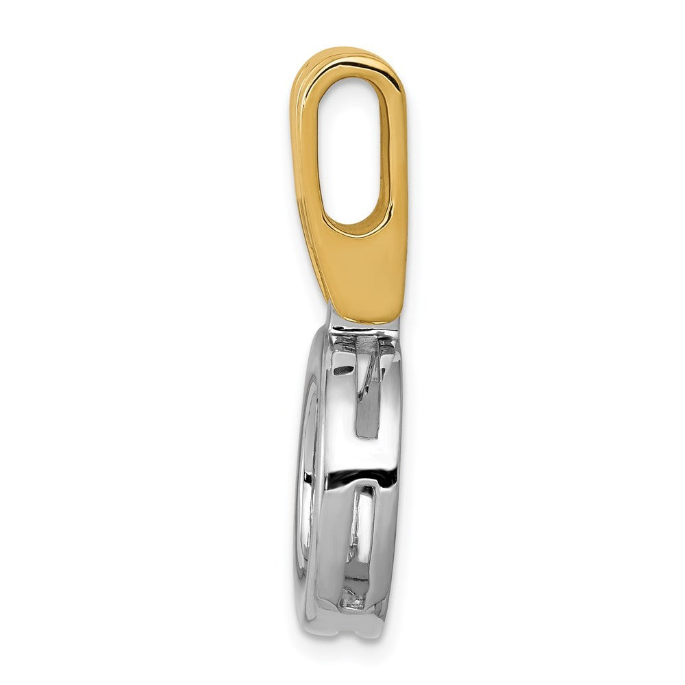 14k Two-Tone Gold Fits up to 3mm, 6mm Reversible Omega Slide