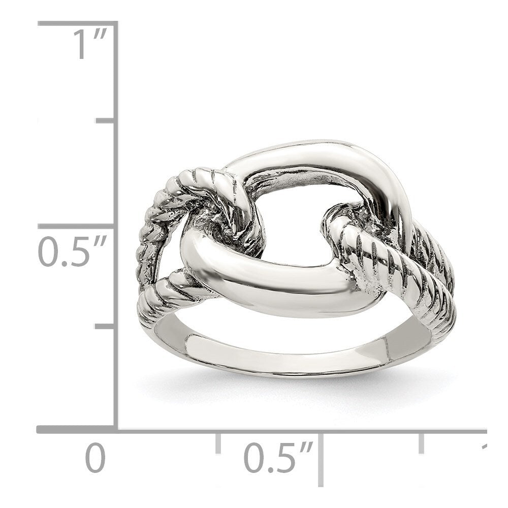 Sterling Silver Antiqued Ring Size 8
