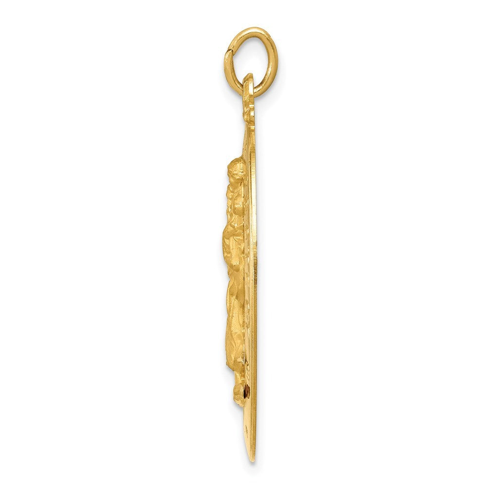 14k Yellow Gold Saint Christopher Medal Pendant