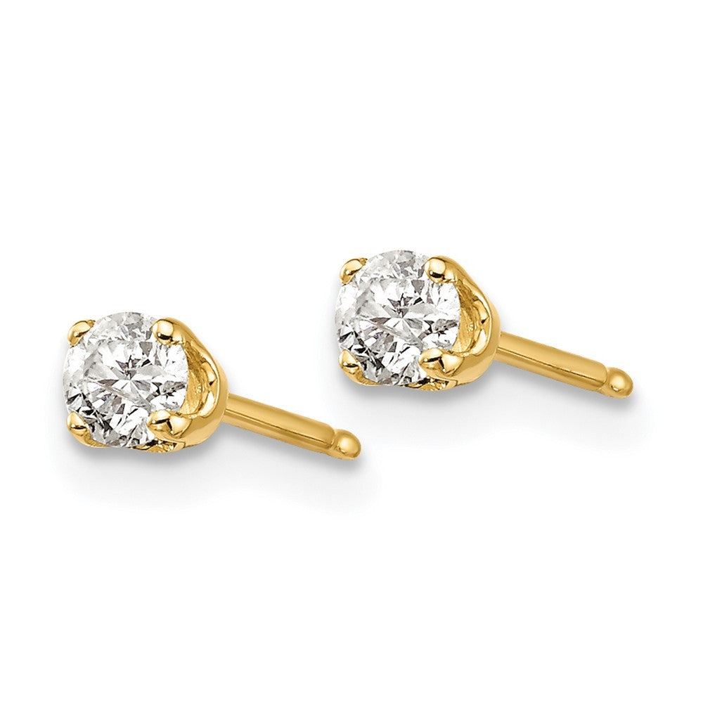 14ky .25ct. I2 K-L Diamond Stud Push-on Earrings