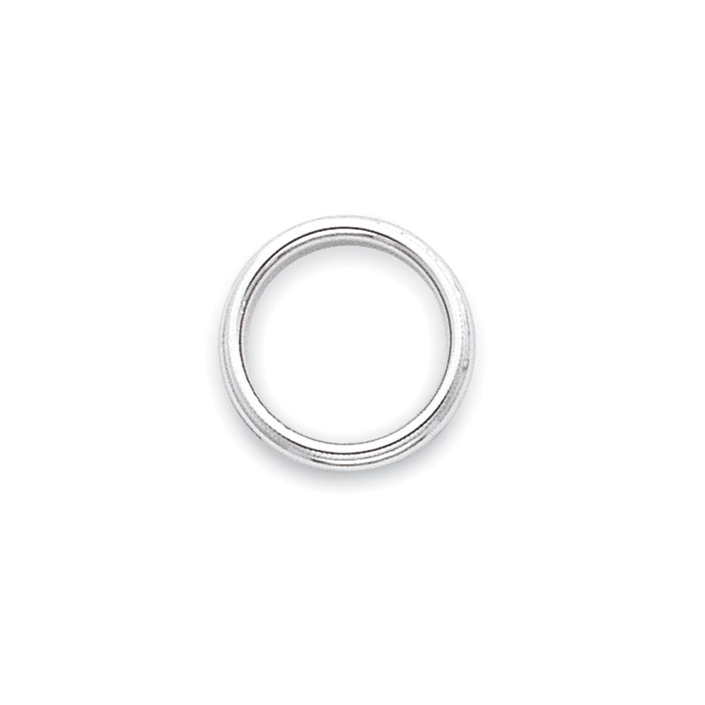 14k White Gold 3mm Milgrain Half Round Wedding Band Ring Size 7