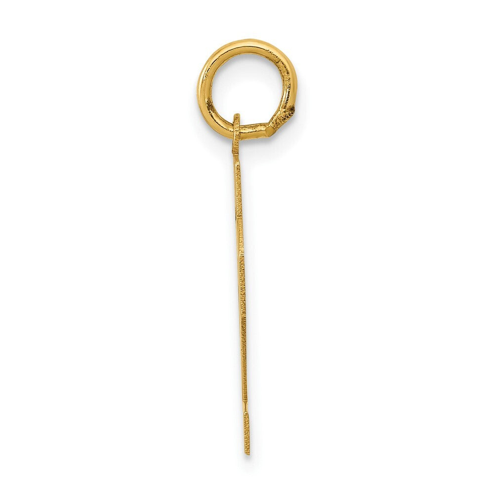 14k Yellow Gold Small Polished Number 32 Charm Pendant for Women