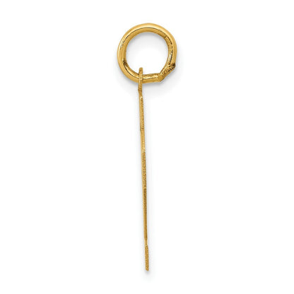 14k Yellow Gold Small Polished Number 32 Charm Pendant for Women