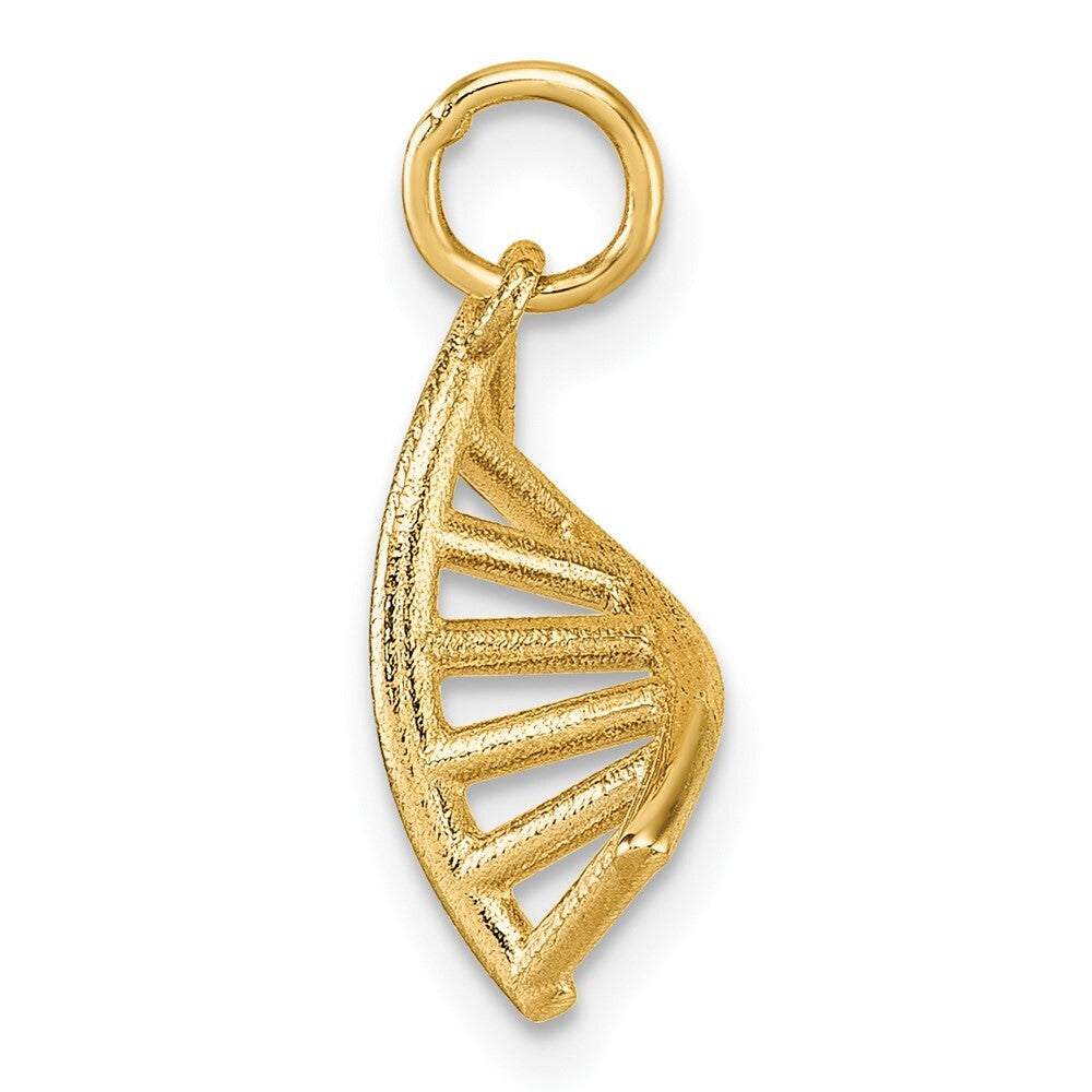 14k Yellow Gold Polished DNA Pendant for Women
