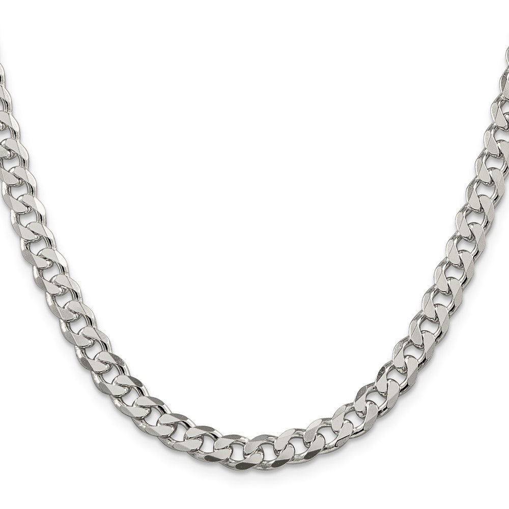 Sterling Silver 7mm Curb Chain Necklace