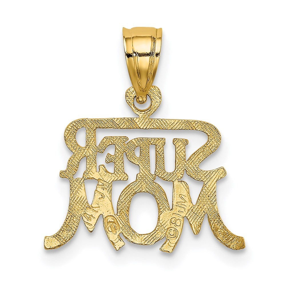 14k Yellow Gold SUPER MOM Charm