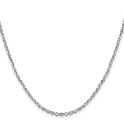 Sterling Silver 2.6mm Diamond-cut Cable Chain