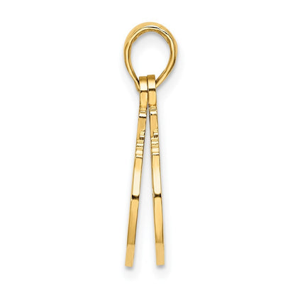 14k Yellow Gold 2-Piece Handcuffs Charm