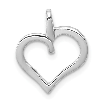14k White Gold 1/15ct. Diamond Heart Pendant for Women