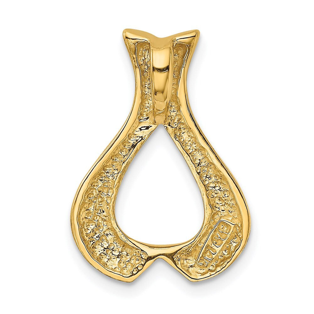 14k Yellow Gold Slide Pendant for Women