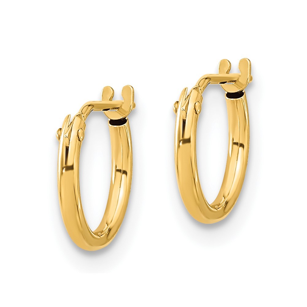 14k Yellow Gold Hoop Earrings
