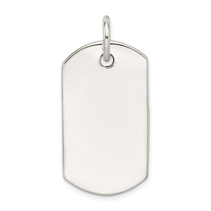 Sterling Silver Dog Tag Pendant