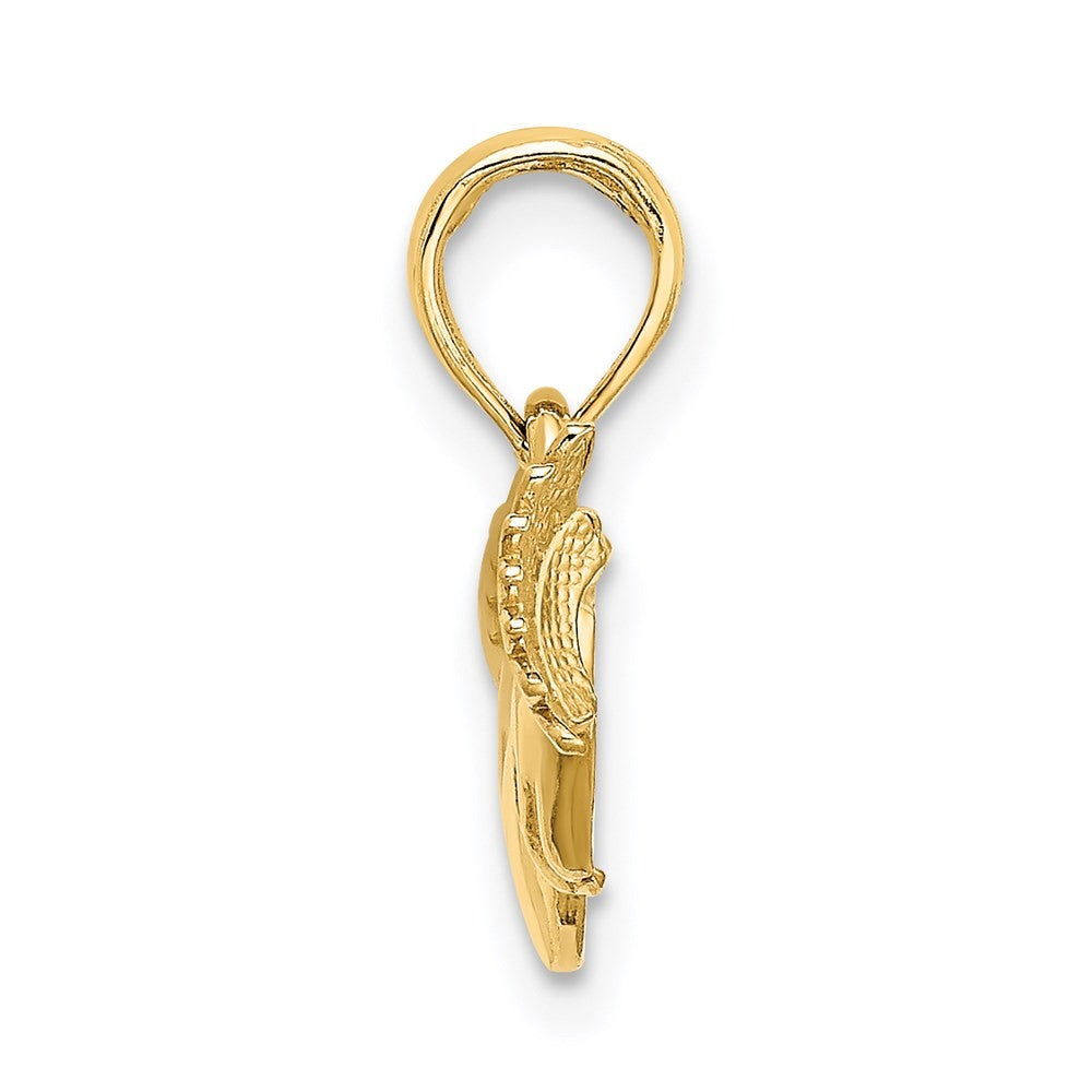 14k Yellow Gold Hands Holding Heart Charm
