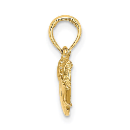 14k Yellow Gold Hands Holding Heart Charm