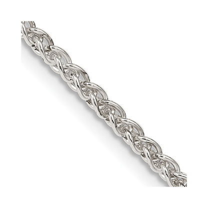 Sterling Silver 2.5mm Round Spiga Chain Necklace