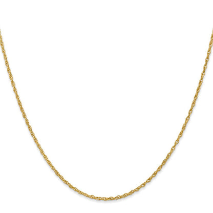 14k Yellow Gold 30 inch 1.3 Heavy Baby Rope with Lobster Clasp Chain