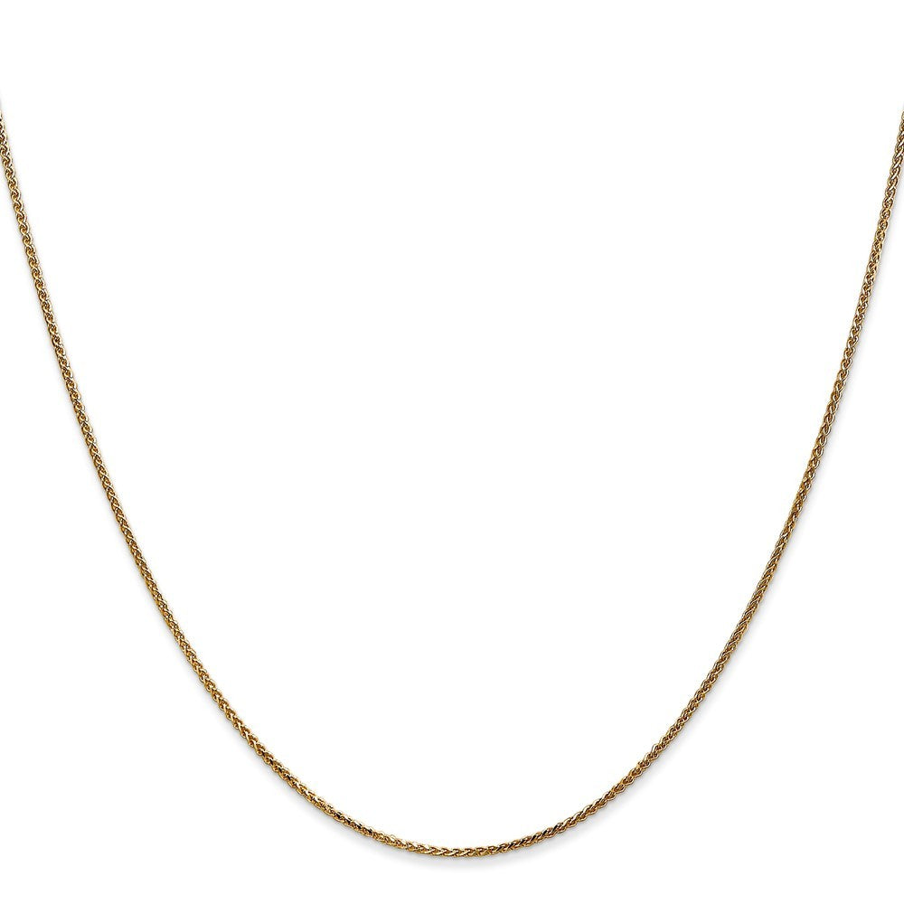 14k Yellow Gold 30" 1.05mm Diamond-cut Spiga Chain Necklace
