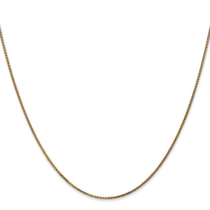 14k Yellow Gold 30" 1.05mm Diamond-cut Spiga Chain Necklace