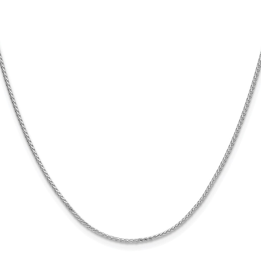 Sterling Silver Rhodium-plated 1.3mm 8 Sided Diamond-cut Double Spiga Chain