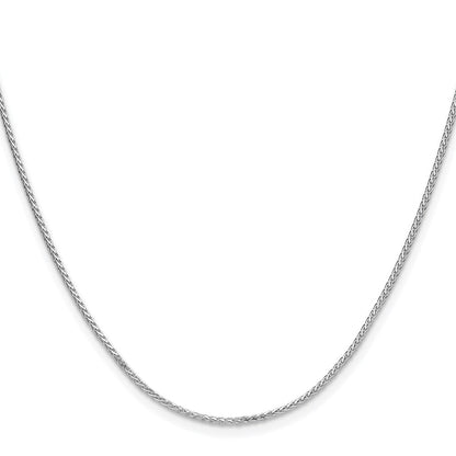 Sterling Silver Rhodium-plated 1.3mm 8 Sided Diamond-cut Double Spiga Chain