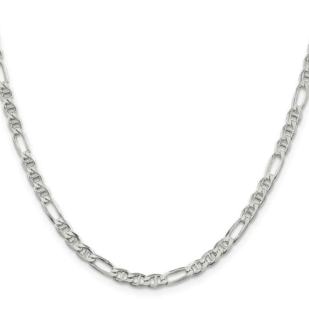 Sterling Silver 3.75mm Figaro Anchor Chain Necklace
