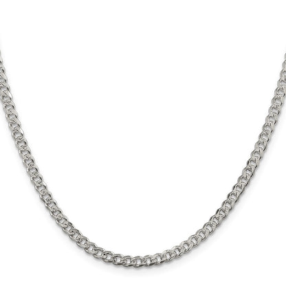 Sterling Silver 3.8mm Pav� Curb Chain