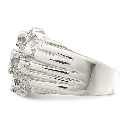 Sterling Silver Men's Nugget Ring Size 10