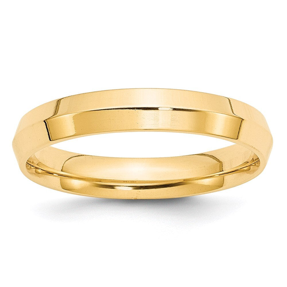 14K Yellow Gold Yellow Gold 4mm Knife Edge Comfort Fit Wedding Band Size 8