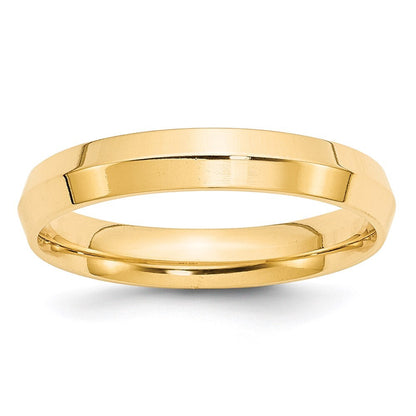 14K Yellow Gold Yellow Gold 4mm Knife Edge Comfort Fit Wedding Band Size 8