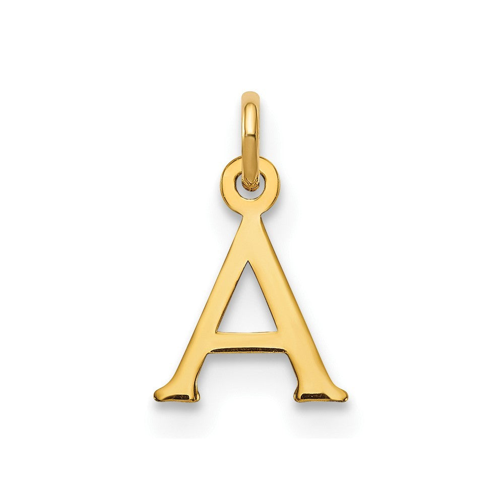 14k Yellow Gold Cutout Letter A Initial Pendant