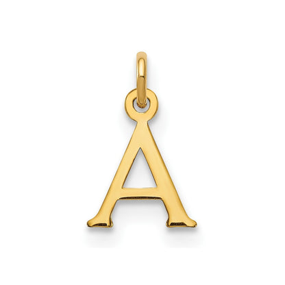 14k Yellow Gold Cutout Letter A Initial Pendant