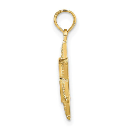 14k Yellow Gold DEPUTY SHERIFF Badge with Bear Pendant for Women