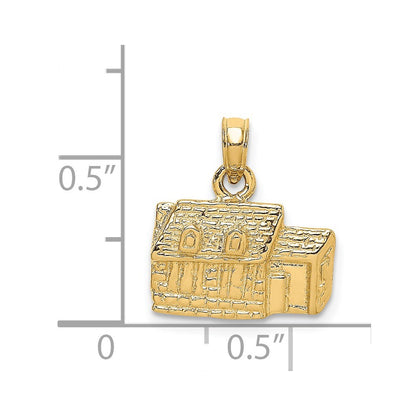 14k Yellow Gold 3D KINGS ARMS TAVERN WILLIAMSBURG, VA Charm