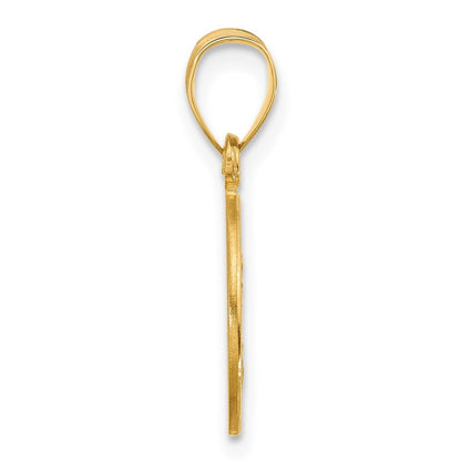 14k Yellow Gold Polished and Satin Solid St Joseph Medal Pendant for Women