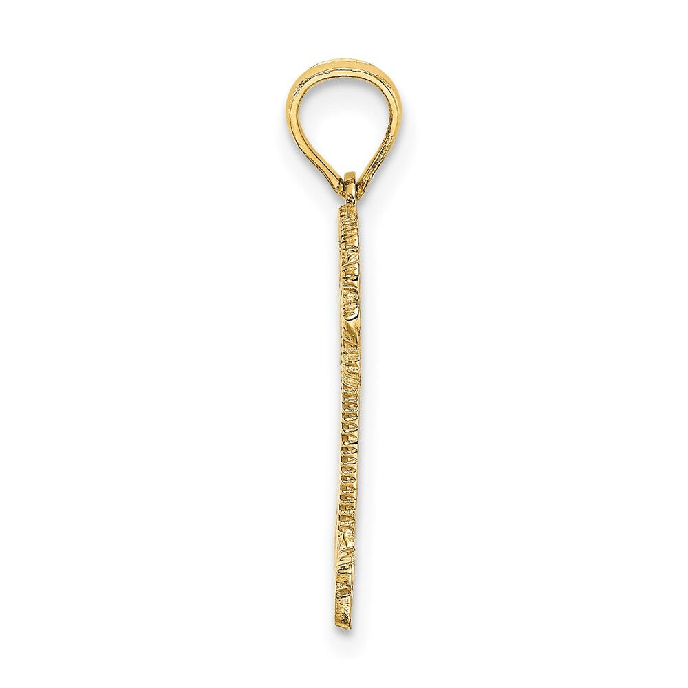 14k Yellow Gold BAHAMAS Palm Tree Charm Pendant for Women