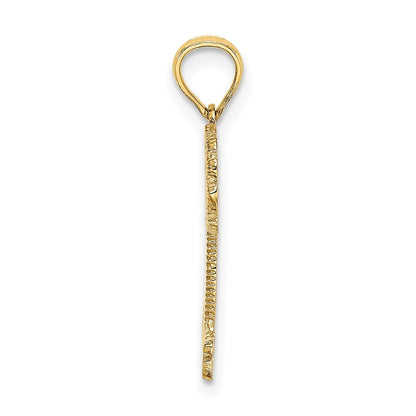 14k Yellow Gold BAHAMAS Palm Tree Charm Pendant for Women