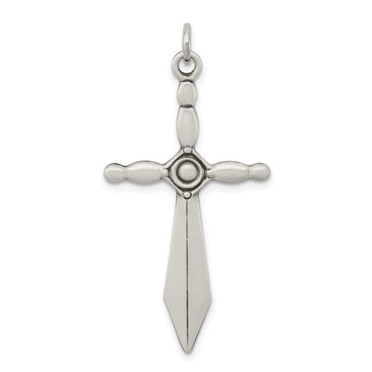 Sterling Silver Sword Cross Pendant Holiday Gift for Women