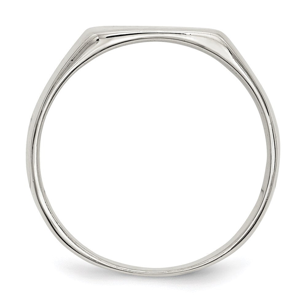 Sterling Silver 11x12mm Closed Back Signet Ring Size 11