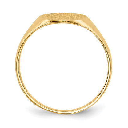 14K Yellow Gold 11.0x9.5mm Closed Back Signet Ring