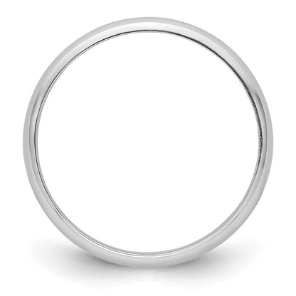 Platinum 3mm Half Round Featherweight Wedding Band Ring Size 8
