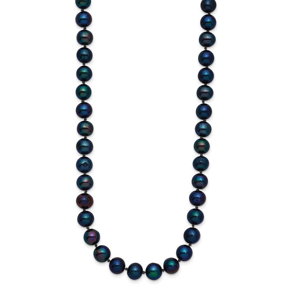 14k Yellow Gold 6-7mm Black Freshwater Cultured Pearl 20 inch Necklace