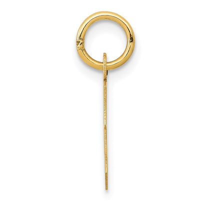 14k Yellow Gold Small Block Letter C Initial Charm