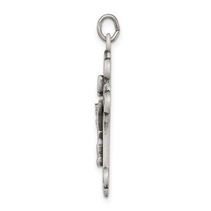 Sterling Silver Antiqued INRI Crucifix Pendant Holiday Gift for Women