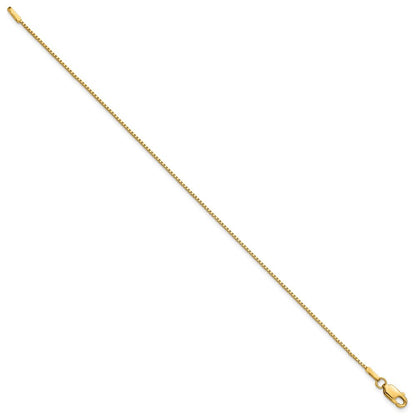 14k Yellow Gold 8 inch 1mm Box Bracelet