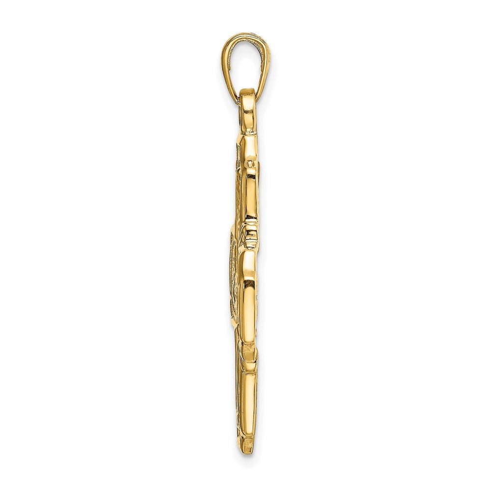 14k Yellow Gold Four-Way Medal Pendant