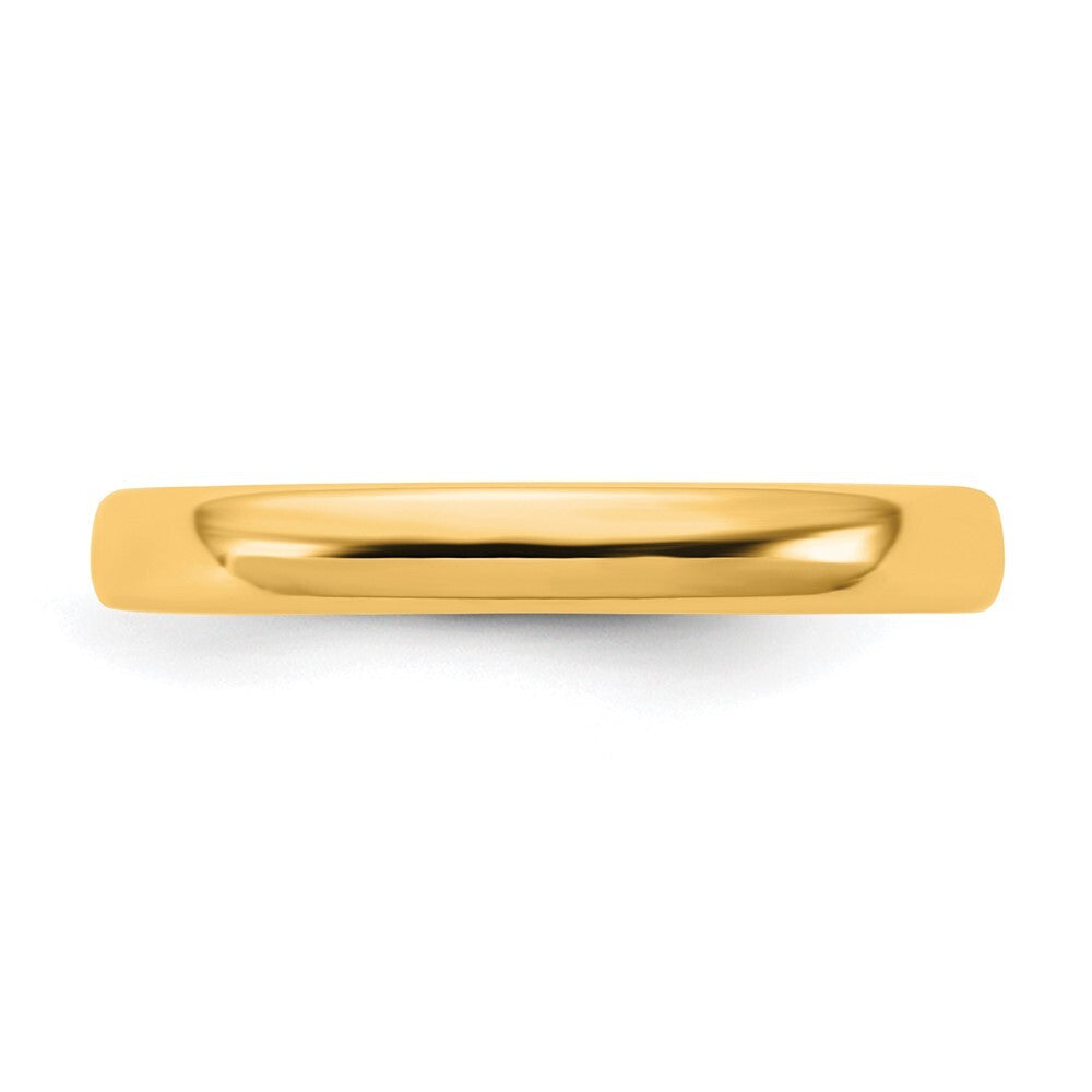 14K Yellow Gold 3mm European Comfort Fit Band Size 8