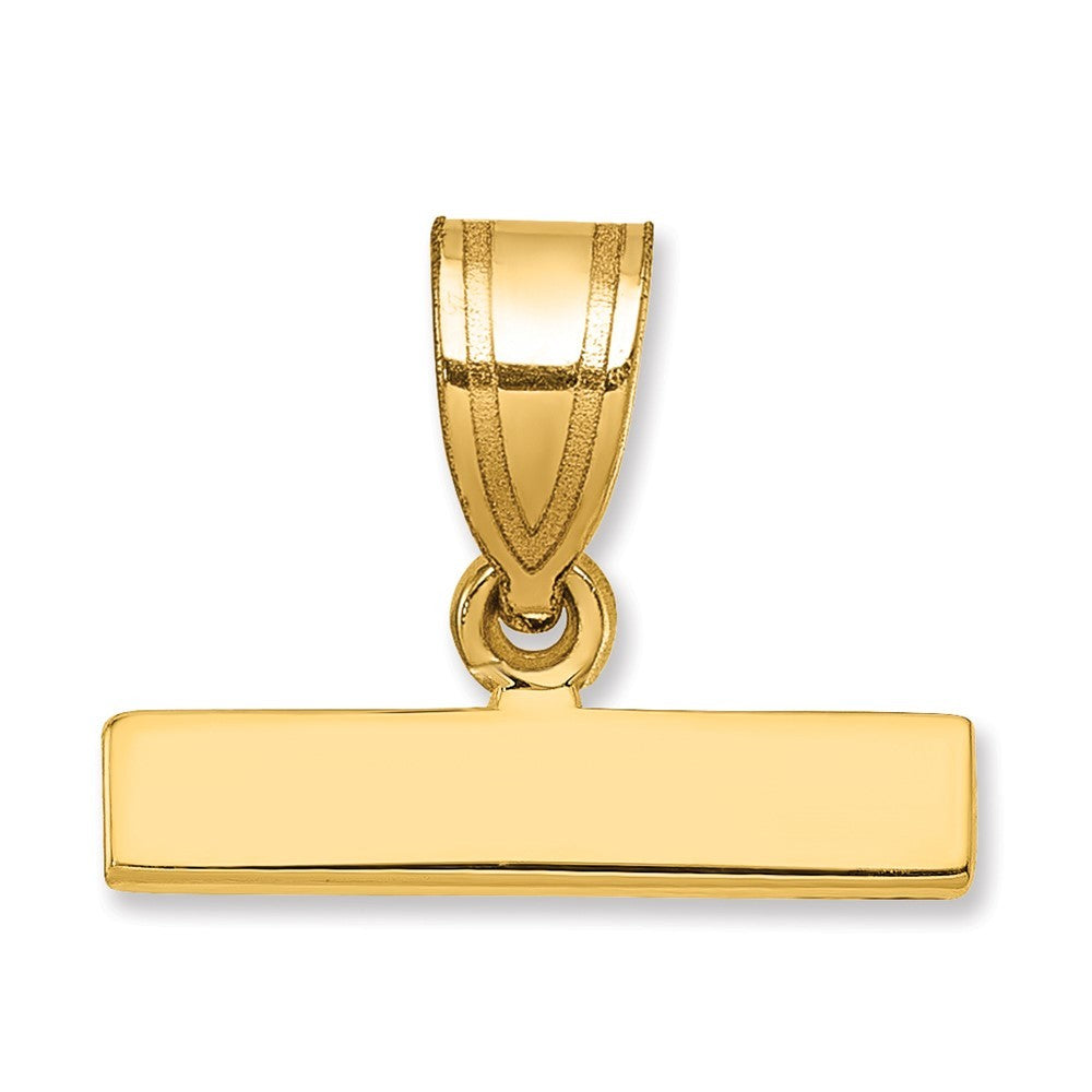 14k Yellow Gold Casted Large Polished Top Pendant
