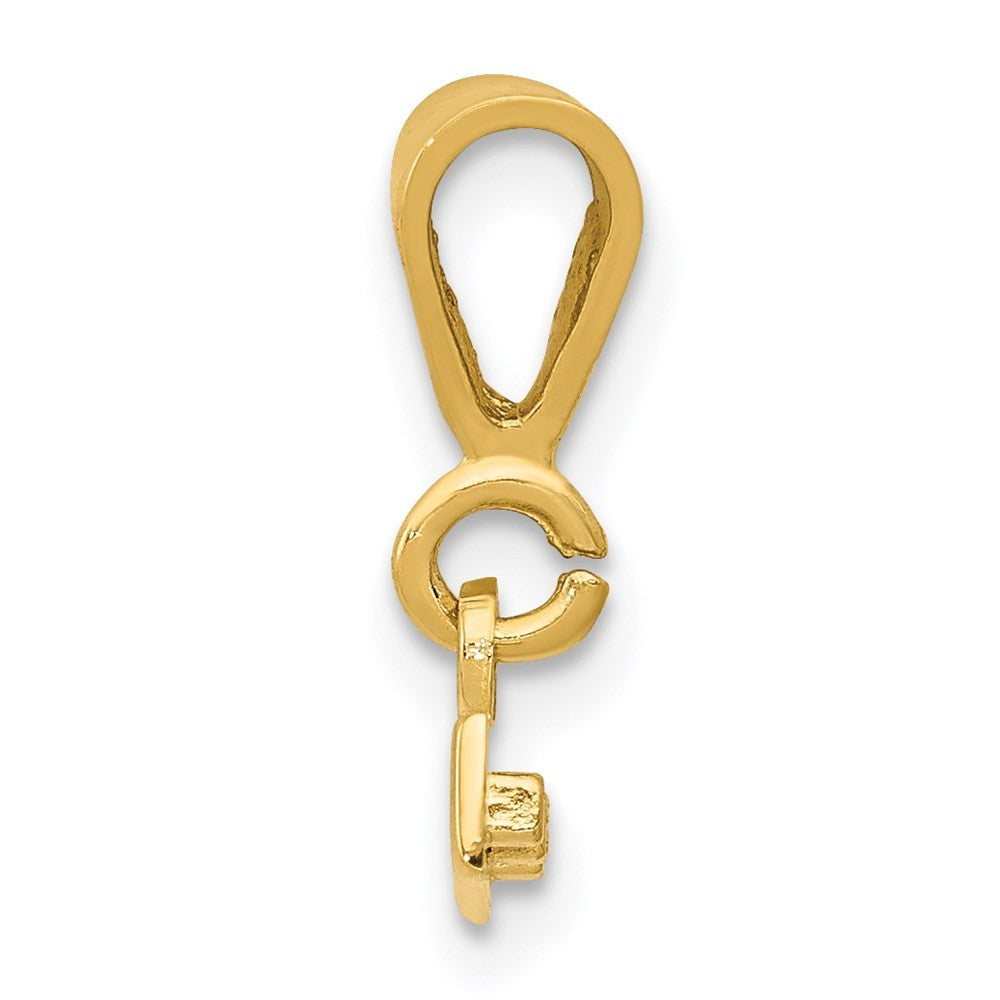 14k Yellow Gold Small Polished Top Charm