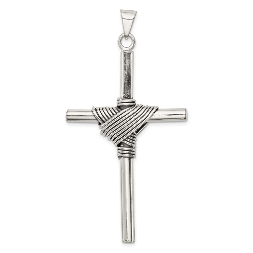 Sterling Silver Antiqued Cross Pendant Holiday Gift for Women